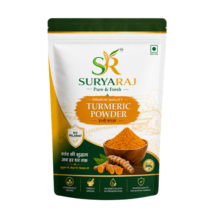 Turmeric Powder 1Kg Pouch | Pure & Natural Haldi Powder